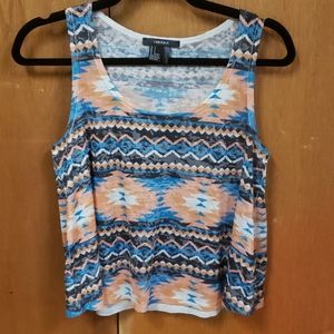 Forever 21 Patterned Cropped Tank